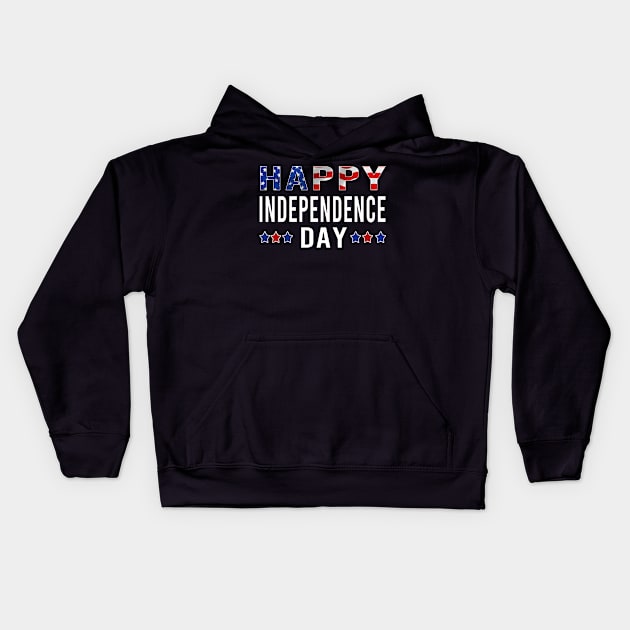 Happy independence day Kids Hoodie by semsim